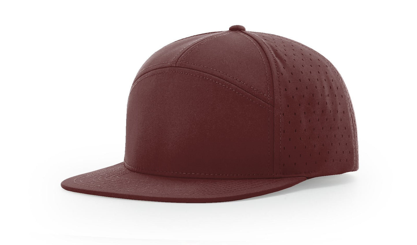 Custom Richardson 169 water resistant 7 Panel SnapBack with Leatherette Patch