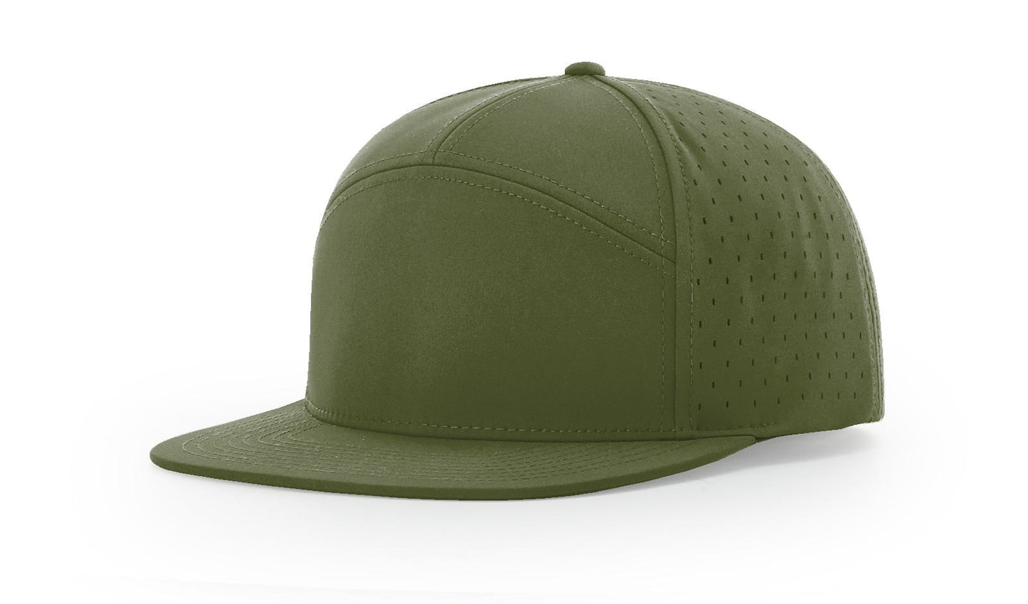Custom Richardson 169 water resistant 7 Panel SnapBack with Leatherette Patch