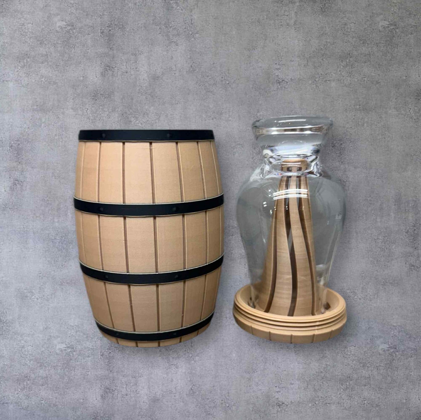 Bourbon Barrel Glencairn Travel Container with Tower Dryer Lid