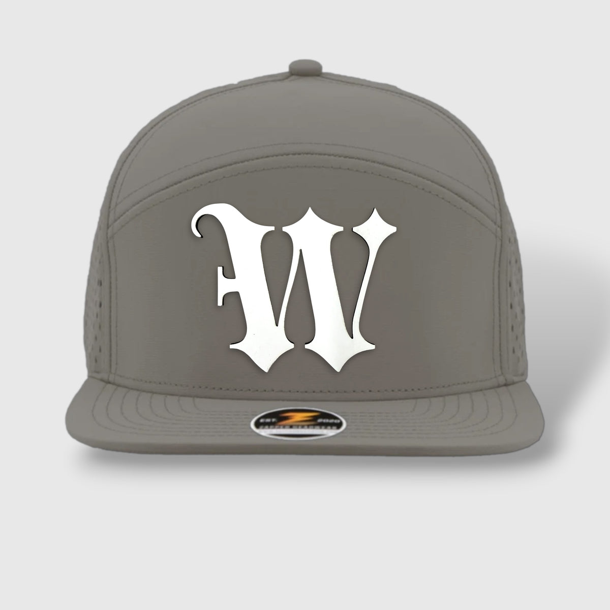 WOW Zapped Headwear Brand 7 Panel Flat Bill W