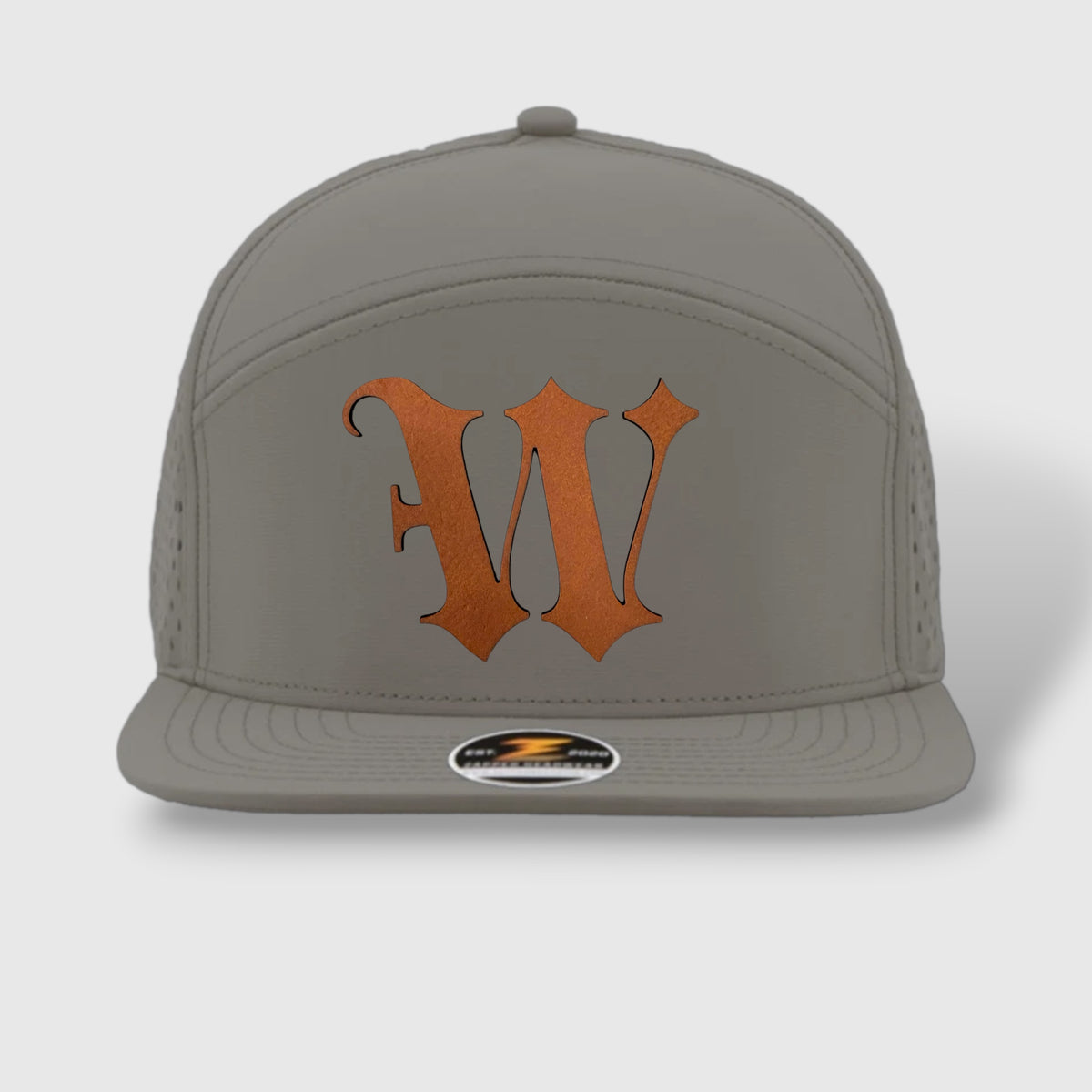 WOW Zapped Headwear Brand 7 Panel Flat Bill W