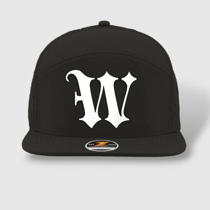 WOW Zapped Headwear Brand 7 Panel Flat Bill W