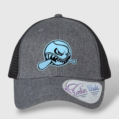 WOW Women's Modern Trucker Cap - CHARLIE Baseball Logo