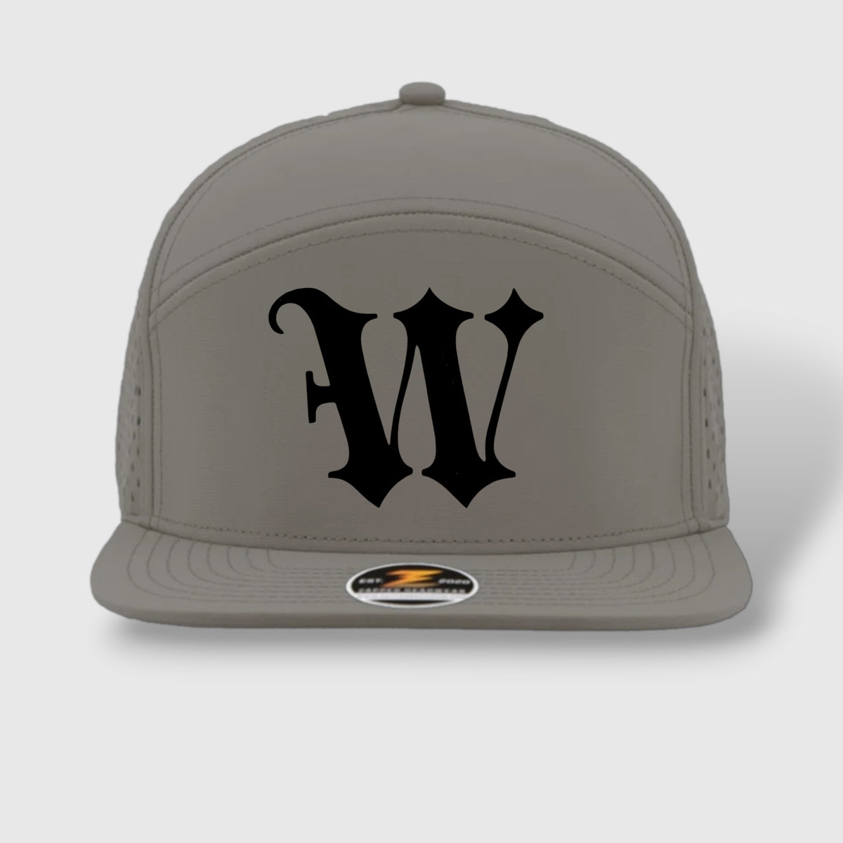 WOW Zapped Headwear Brand 7 Panel Flat Bill W