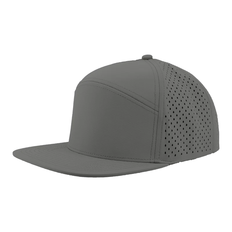 WOW Zapped Headwear Brand 7 Panel Flat Bill Baseball Logo