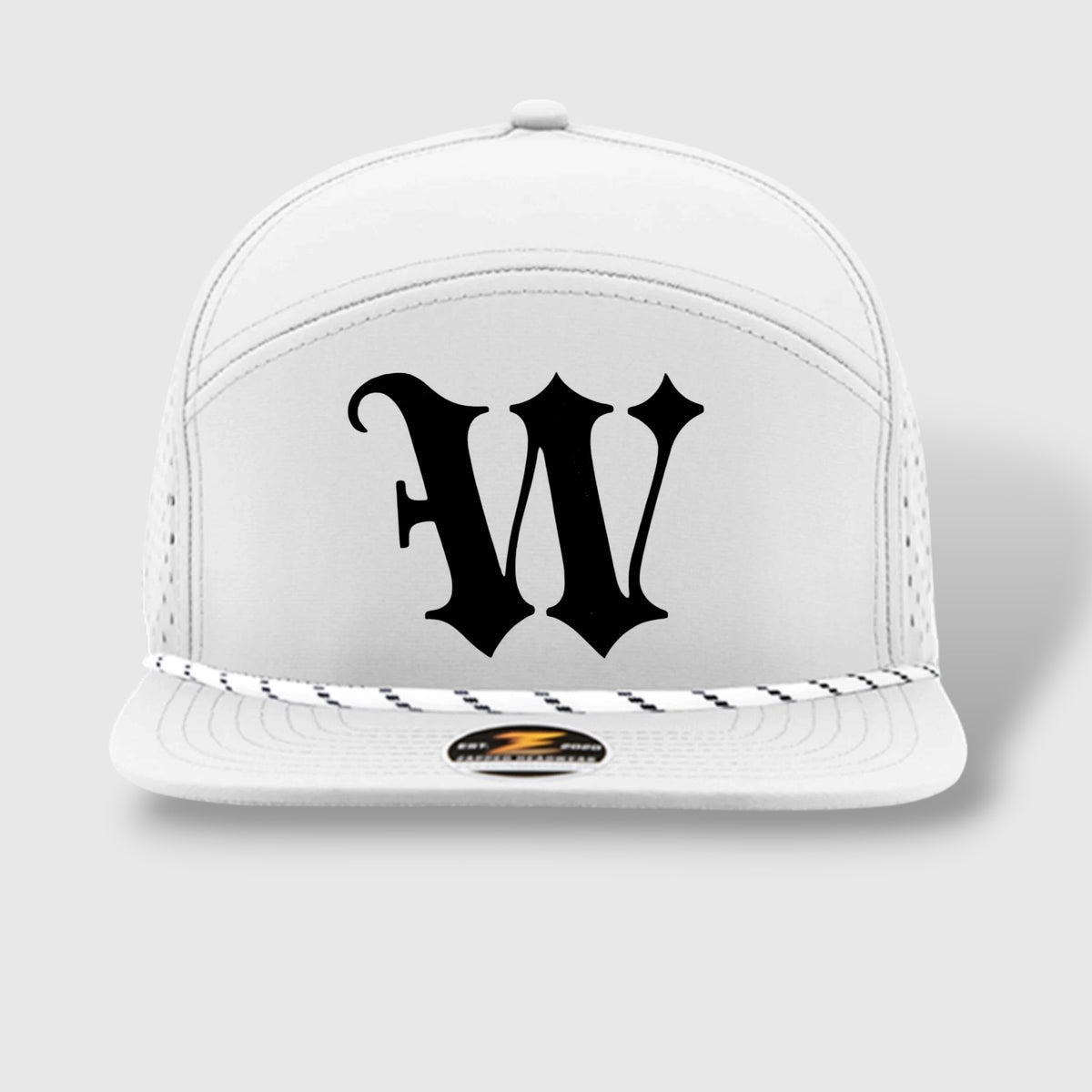 WOW Zapped Headwear Brand 7 Panel Flat Bill W