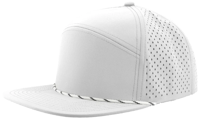 WOW Zapped Headwear Brand 7 Panel Flat Bill Baseball Logo