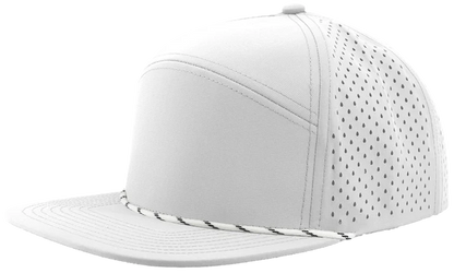 WOW Zapped Headwear Brand 7 Panel Flat Bill Baseball Logo