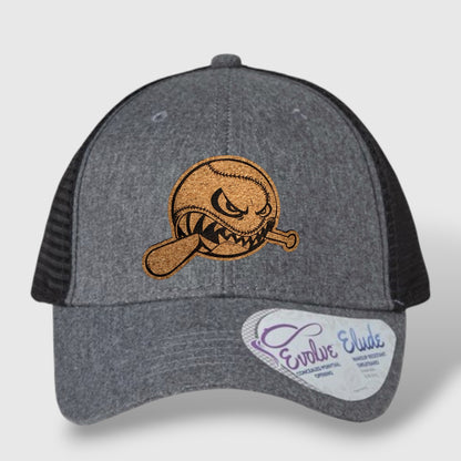 WOW Women's Modern Trucker Cap - CHARLIE Baseball Logo