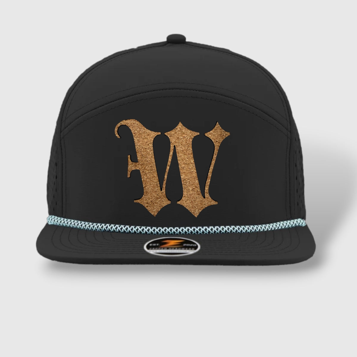 WOW Zapped Headwear Brand 7 Panel Flat Bill W