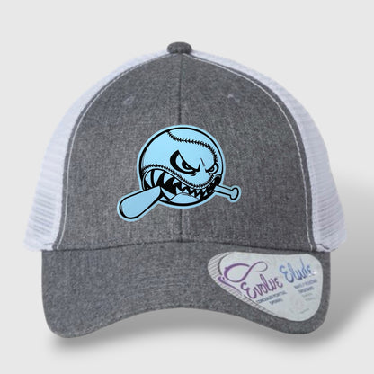 WOW Women's Modern Trucker Cap - CHARLIE Baseball Logo