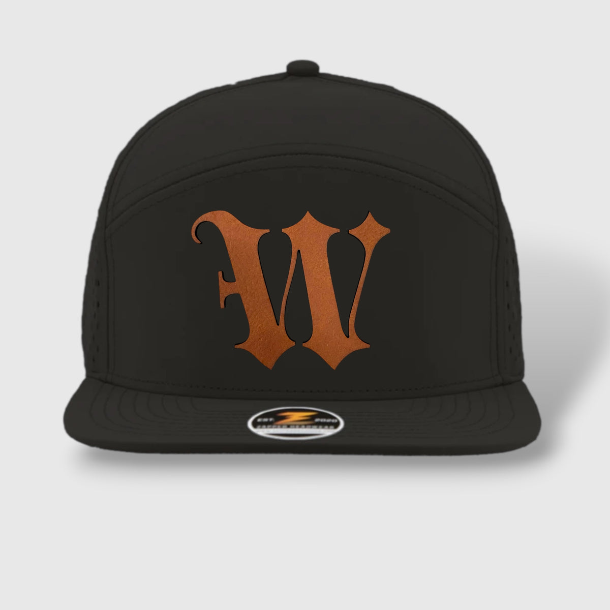 WOW Zapped Headwear Brand 7 Panel Flat Bill W