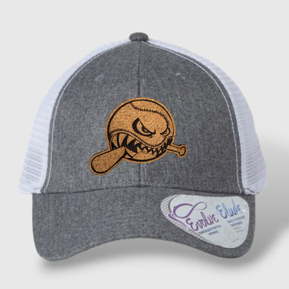 WOW Women's Modern Trucker Cap - CHARLIE Baseball Logo
