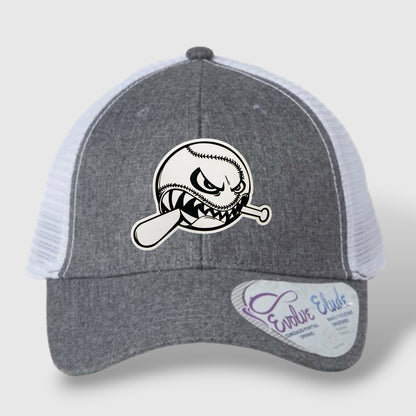 WOW Women's Modern Trucker Cap - CHARLIE Baseball Logo