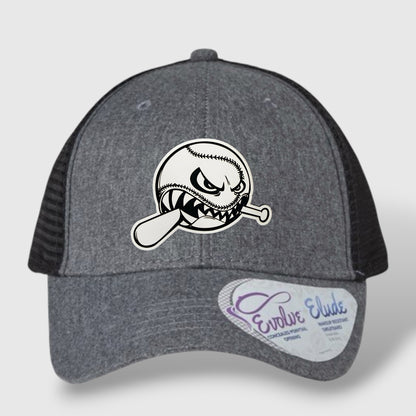 WOW Women's Modern Trucker Cap - CHARLIE Baseball Logo