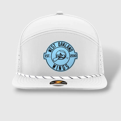 WOW Zapped Headwear Brand 7 Panel Flat Bill WOW Emblem