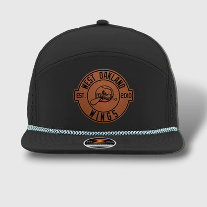 WOW Zapped Headwear Brand 7 Panel Flat Bill WOW Emblem