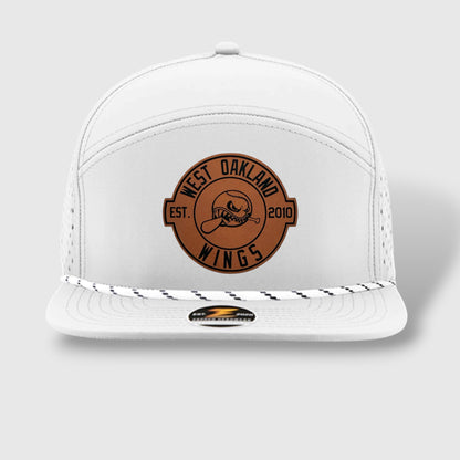 WOW Zapped Headwear Brand 7 Panel Flat Bill WOW Emblem