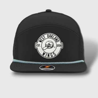 WOW Zapped Headwear Brand 7 Panel Flat Bill WOW Emblem