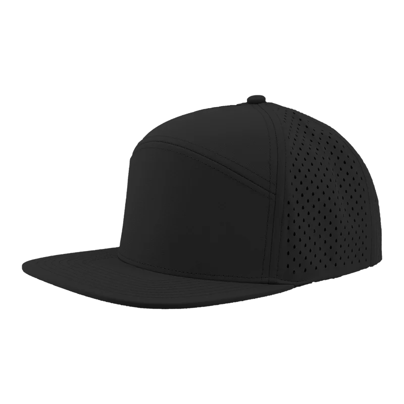WOW Zapped Headwear Brand 7 Panel Flat Bill Baseball Logo