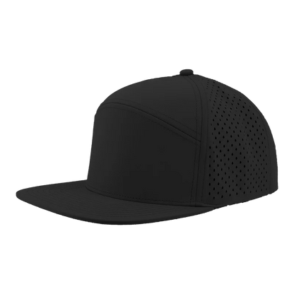 WOW Zapped Headwear Brand 7 Panel Flat Bill Baseball Logo