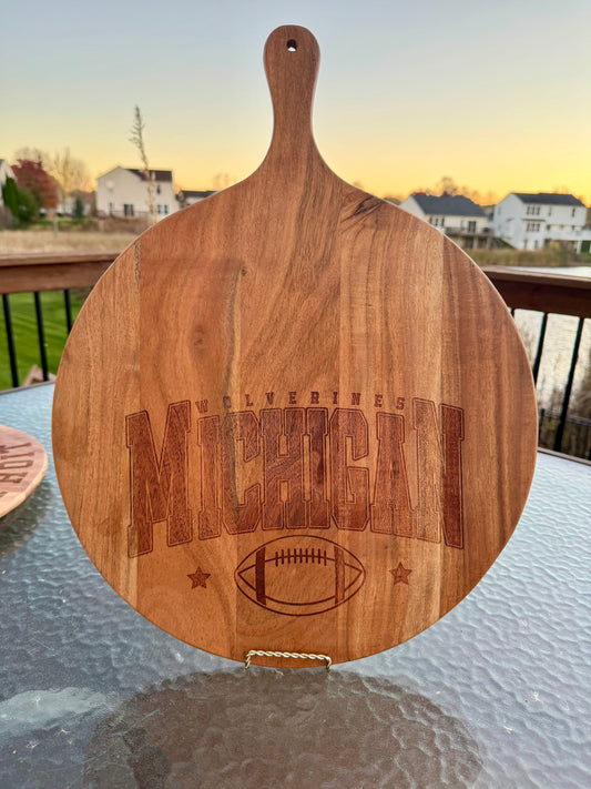 Sports Team Circle Charcuterie Board