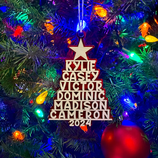 Custom Stacked Name Ornament