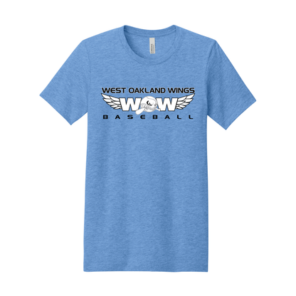 WOW Adult Tshirt Heather Carolina Blue